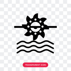 Hydro power vector icon isolated on transparent background, Hydro power logo design