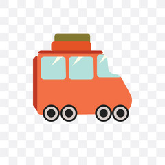 Naklejka premium van icon isolated on transparent background. Simple and editable van icons. Modern icon vector illustration.