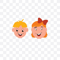 children icon isolated on transparent background. Simple and editable children icons. Modern icon vector illustration.