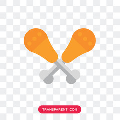 Chicken leg vector icon isolated on transparent background, Chicken leg logo design