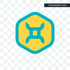 Gemini vector icon isolated on transparent background, Gemini logo design