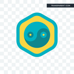 Yin yang vector icon isolated on transparent background, Yin yang logo design