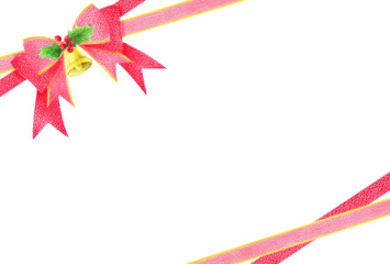 クリスマス　リボン　フレーム