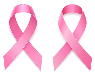 pink ribbon breast cancer awareness stock vector illustration