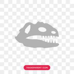 Skull vector icon isolated on transparent background, Skull logo design