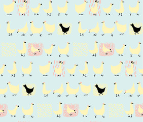 Cute, lovely, pretty and simple animal faces sketch, fox and hens. Doodle style icons for kids, perfect for cards and invitations, textile, wallpapers, backgrounds. Clip art vector design.