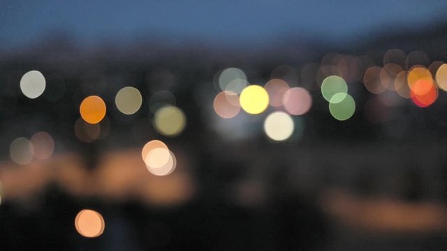 abstract car lights at night 