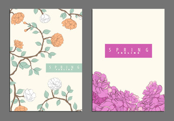 bright floral cover template