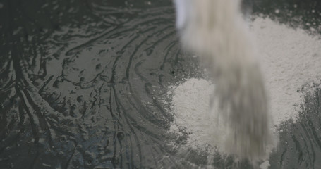 adding hardener to micro concrete plaster
