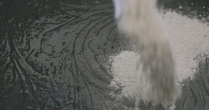 adding hardener to micro concrete plaster