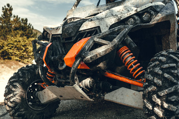Close-up tail view of ATV quad bike. © fotofabrika