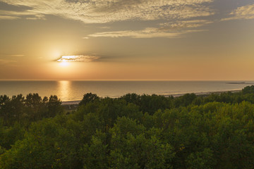 Nice and calm day by Baltic sea next to Liepaja, Latvia.
