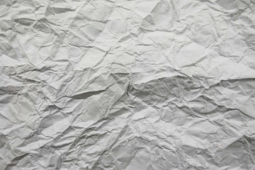 white crumpled paper for background texture