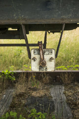 part of the railway abandoned steam locomotive depot rusty old remnants