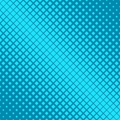 Fototapeta premium Light blue retro abstract halftone diagonal square pattern background design