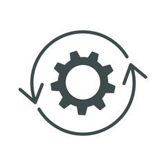 Усовершенствование, развитие технологии. Векторный значок.