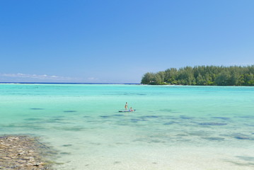 paddle dans le lagon de Moorea