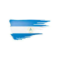 Nicaragua flag, vector illustration on a white background.