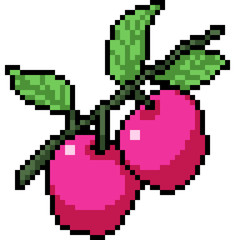 Obraz premium vector pixel art berry