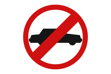 Prohibido los coches y vehículos.