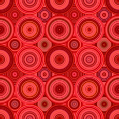 Red geometrical concentric circle pattern background - repeatable design