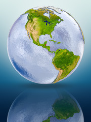 Fototapeta premium Belize on globe