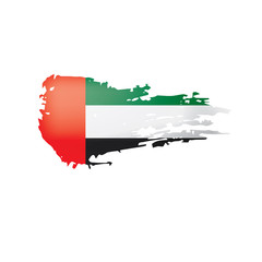 United Arab Emirates flag, vector illustration on a white background.
