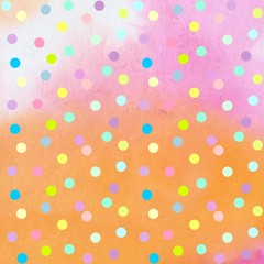 Confetti. Watercolor background. Illustration.