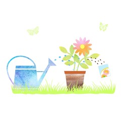 Gardening. Design elements.  © yulyyulia