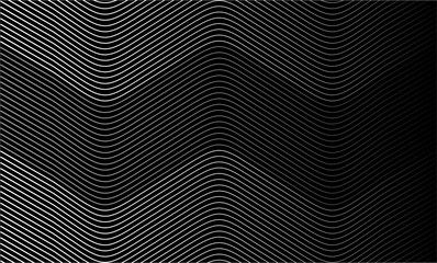 Vector Illustration of the pattern of white lines on black background. EPS10.