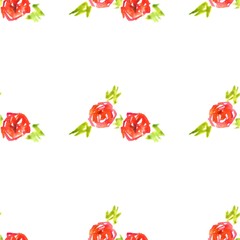 Red roses. Background. Seamless pattern.
