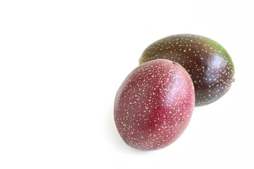 Fresh Passion Fruit on White Background