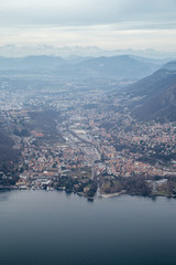 Aerial view on the Como Lake