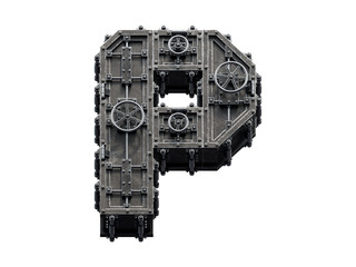 Protected metal storage font.
