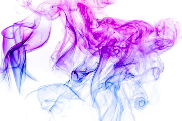 Fototapeta premium Colored smoke on white background