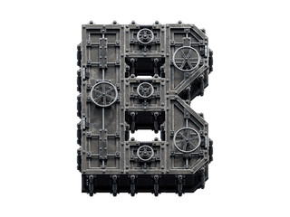 Fototapeta premium Protected metal storage font. 