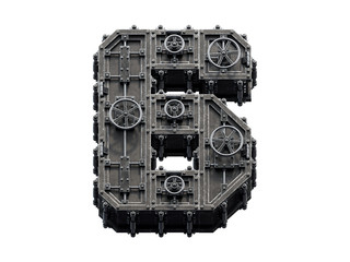 Fototapeta premium Protected metal storage font. 