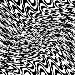 Abstract Warped Black and White Lines Background