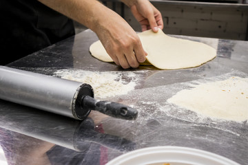 cooking pizza chef in the kitchen