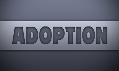 adoption - word on silver background