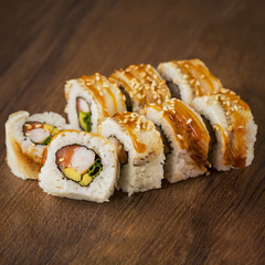 Japanese rolls for menu photos