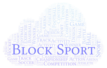 Block Sport word cloud.