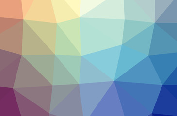 Fototapeta premium Illustration of blue polygonal elegant multicolor background.
