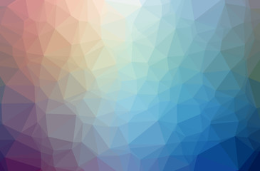 Illustration of blue polygonal elegant multicolor background.
