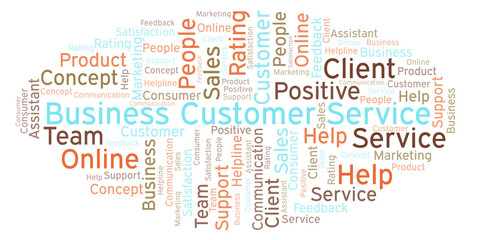 Fototapeta premium Business Customer Service word cloud.