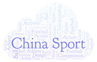 China Sport word cloud.