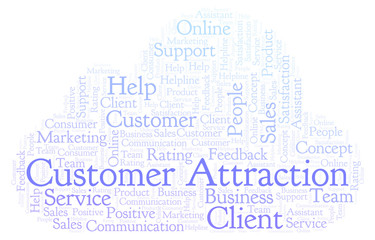 Customer Attraction word cloud.