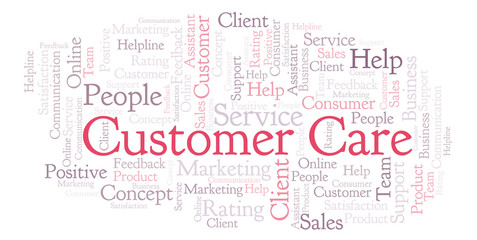 Obraz premium Customer Care word cloud.