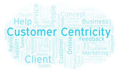 Customer Centricity word cloud.