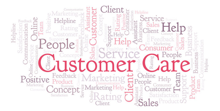 Customer Care word cloud.